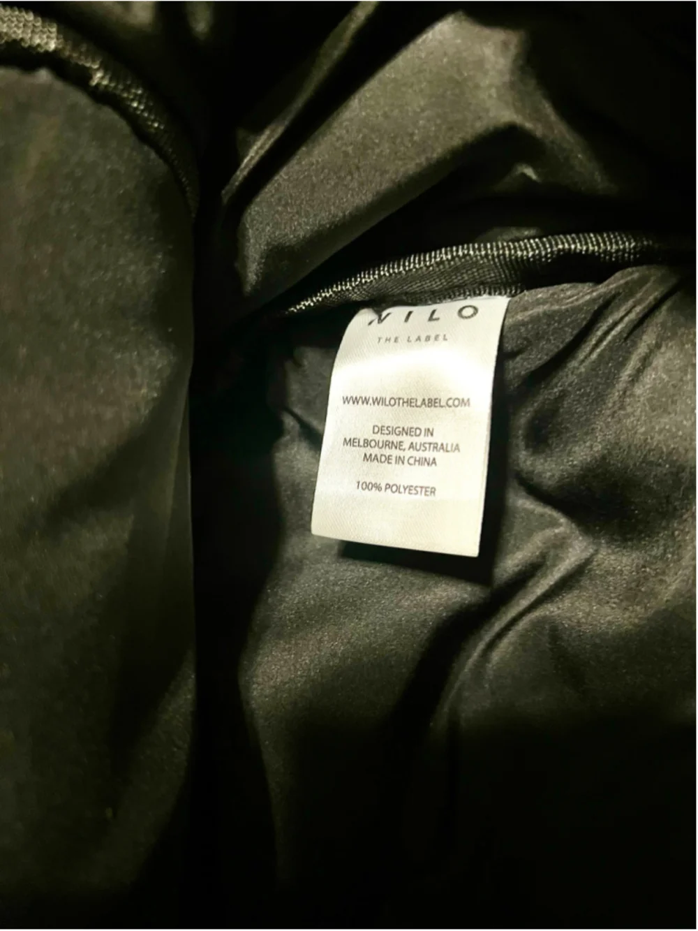 Wilo The Label Black Quilted Nylon Backpack